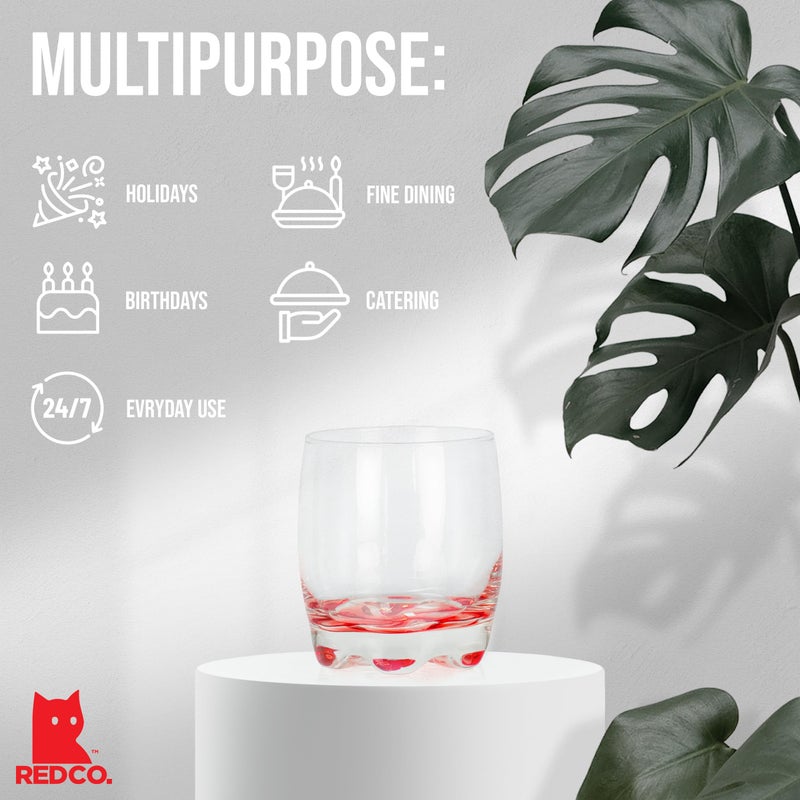 Red Co. Vibrant Splash Water/Beverage Glasses, 9.75 Ounce (6) - Image 3